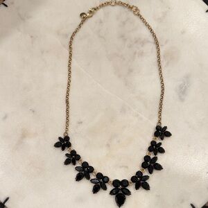 J. Crew Elegant Black and Gold Necklace